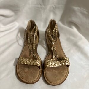 B.O.C. Braided Gold Sandals